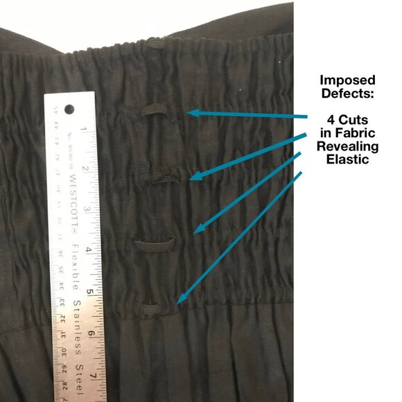 Madewell Wide-Leg Jumpsuit 100% Linen Sample in Black - Size 18W - NWOT - Picture 7 of 8